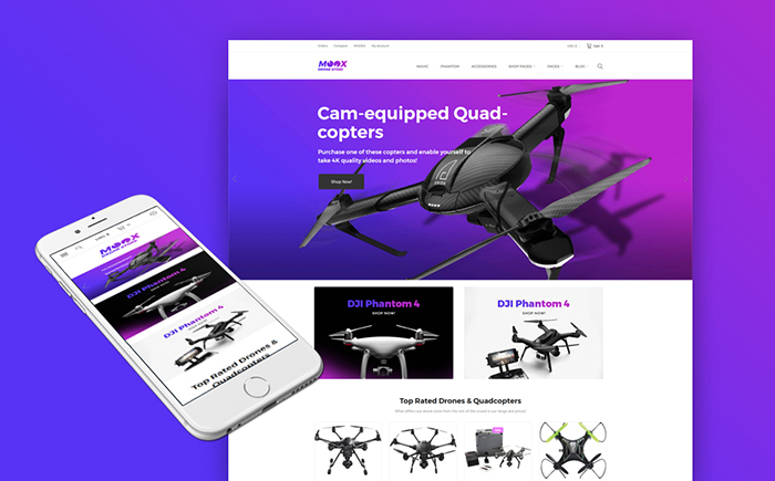 Moox - Drohnengeschäft WooCommerce Theme