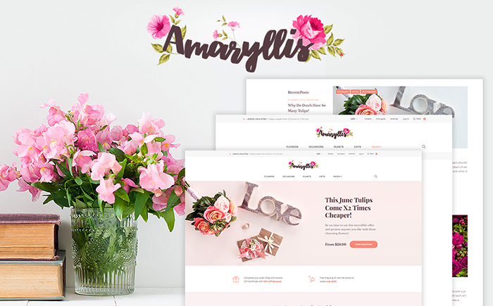 Amaryllis - Chủ đề WooCommerce Flower Shop