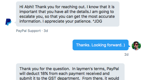 Paypal live chat