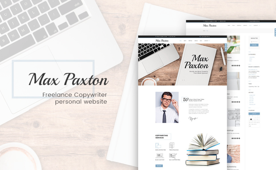 MaxPaxton - Freelance Copywriter and Journalist WordPress Theme 