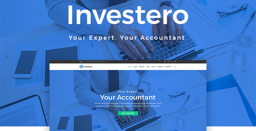 Investero - Buchhalter Experte Responsive WordPress Theme