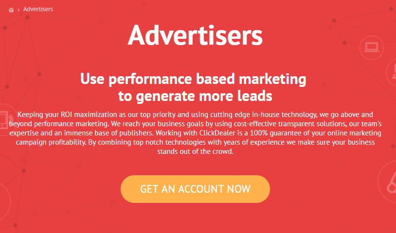ClickDealer Review - Advertisers