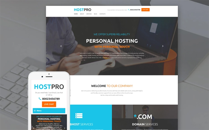 HostPro WordPress Theme