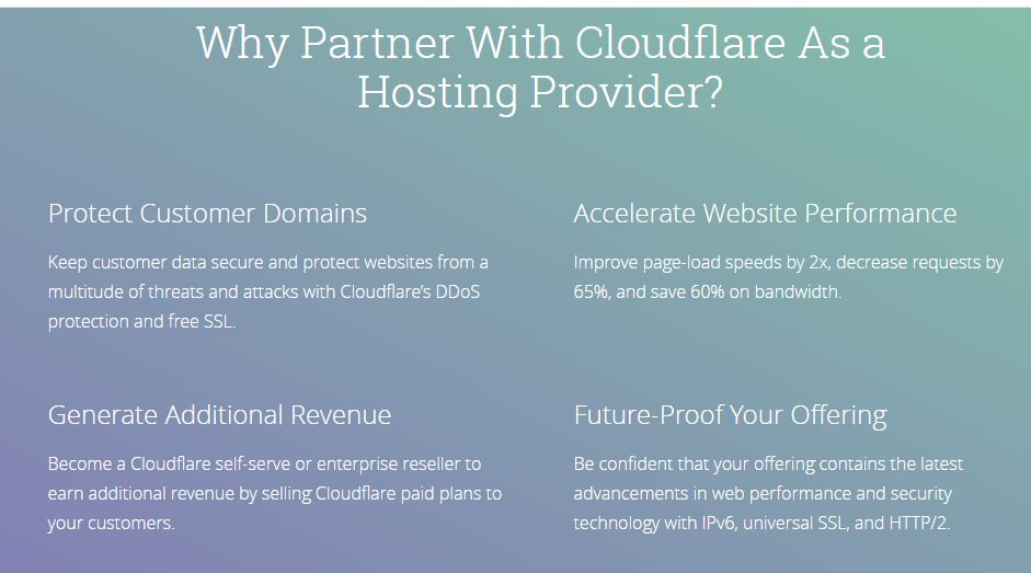 Cloudflare Web Hosting - Benefits