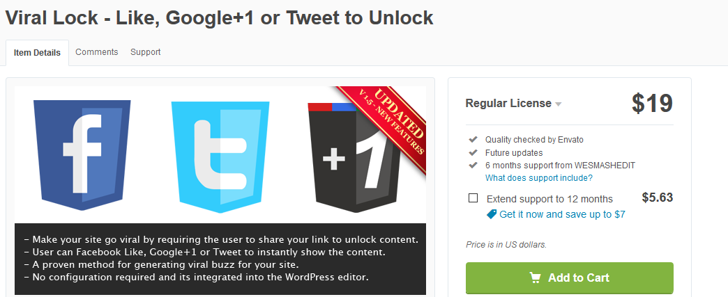 Viral WordPress locker - Content Locker Plugins