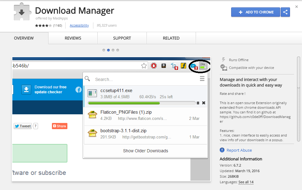Download Manager Extension