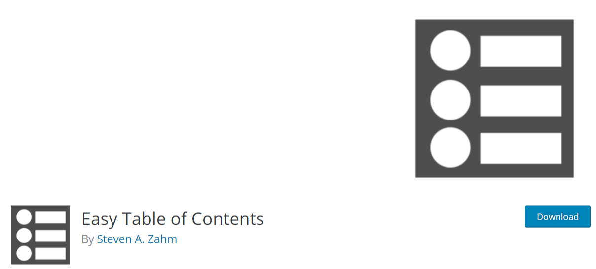 Indice dei contenuti semplice _Indice dei contenuti WordPress Plugins