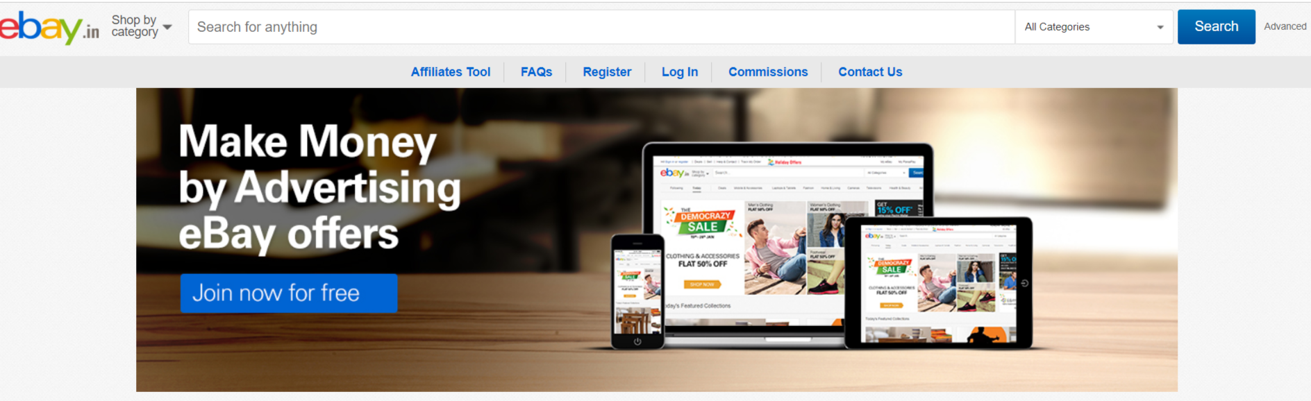 与eBay一起销售-印度的在线商业创意