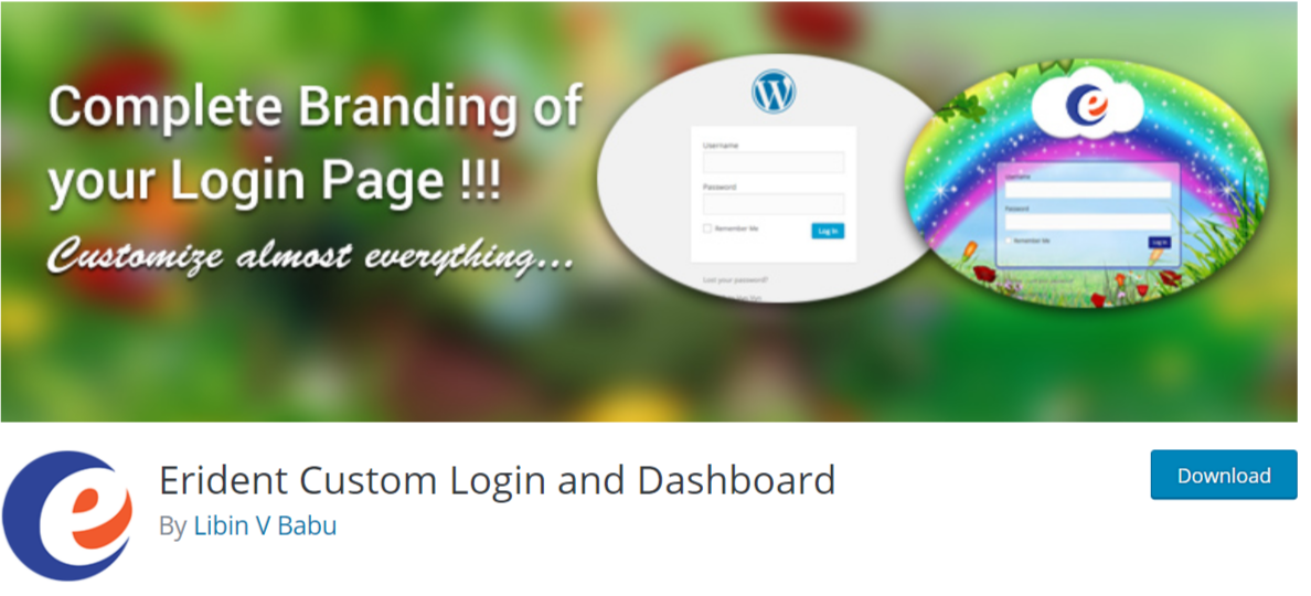 Erident Custom Login and Dashboard — WordPress Admin Dashboard Plugins