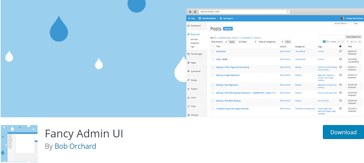 Fancy Admin UI — WordPress Admin Themes