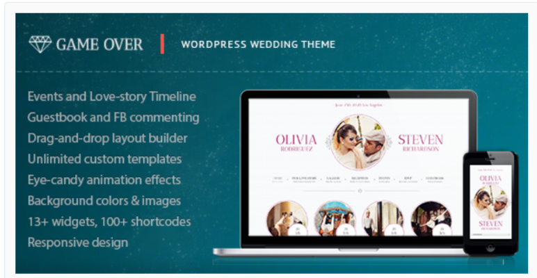 Game Over- WordPress Wedding Themes
