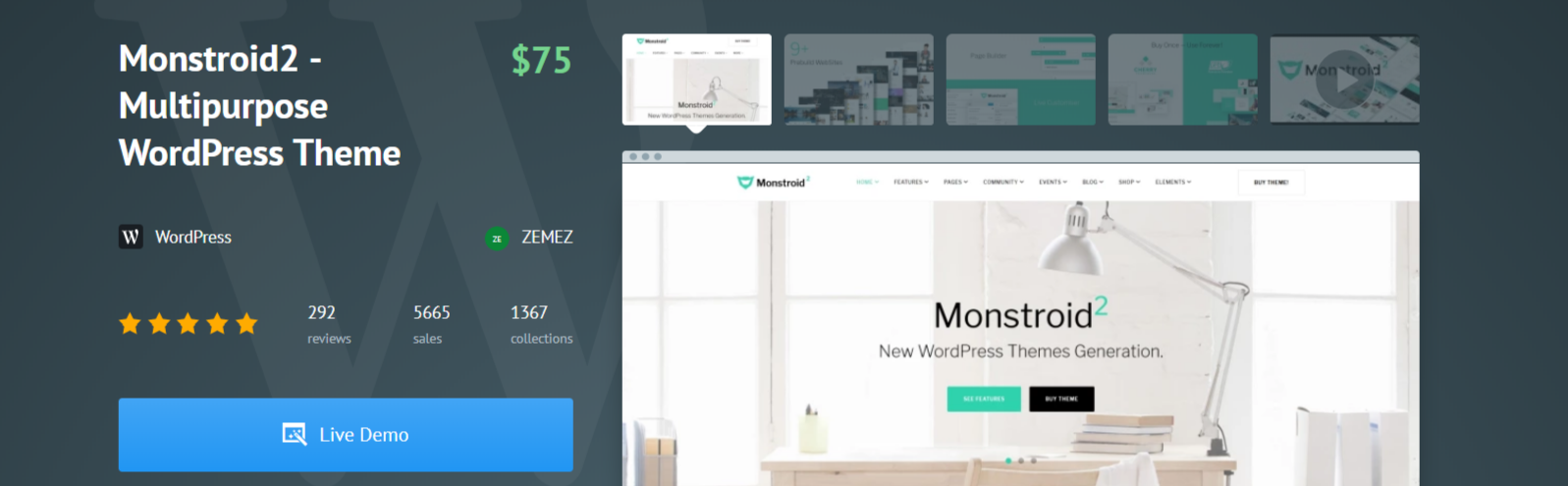Monstroid2多用途-WordPress商业主题