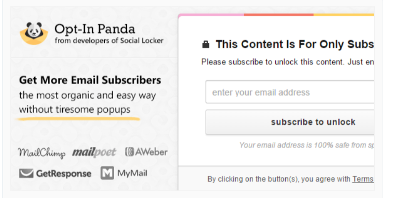 Opt In Panda for WordPress Email Marketing Plugins