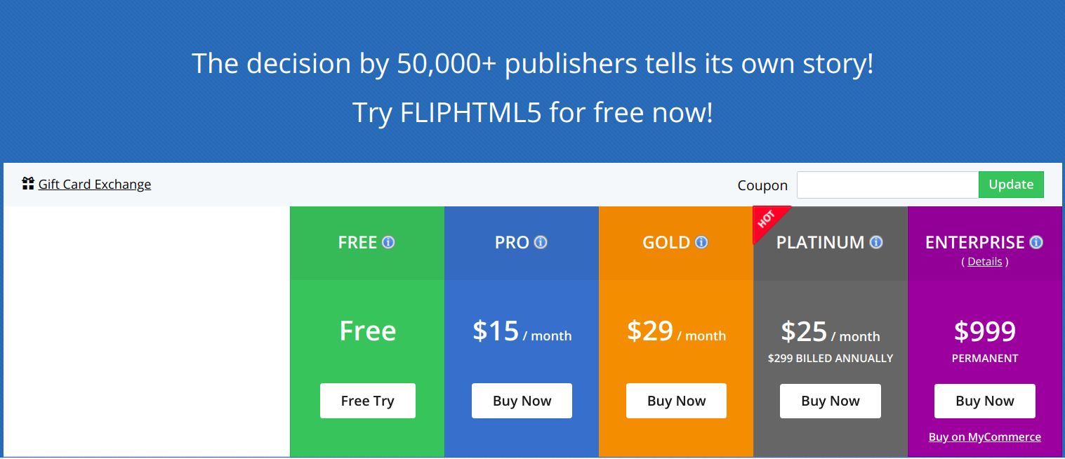 Service and Pricing FlipHTML5
