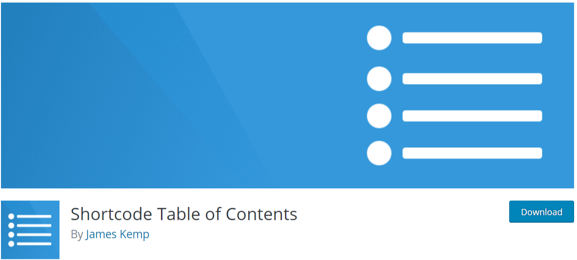 Shortcode -Table of Content WordPress Plugins