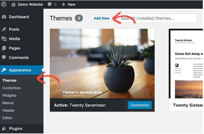 Themes-Create a Website With WordPress