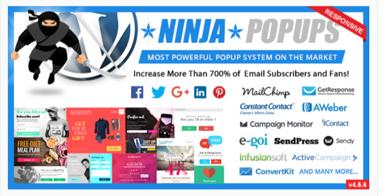 Tiếp thị qua email WordPress PluginCửa sổ bật lên s -Ninja