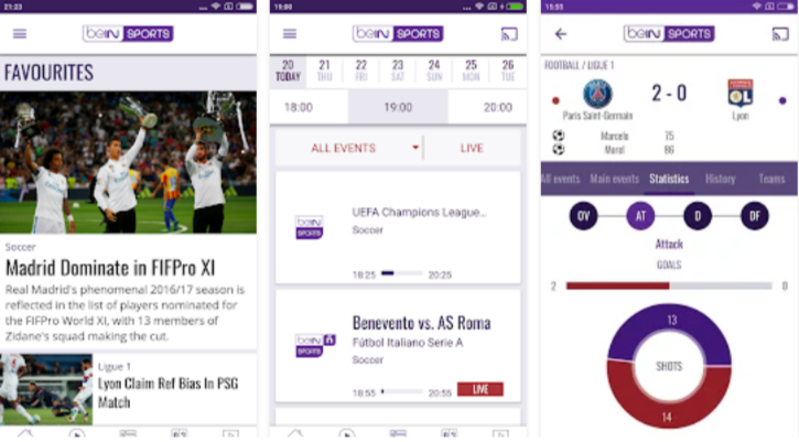 BeIN SPORTS – Live Sports Streaming App