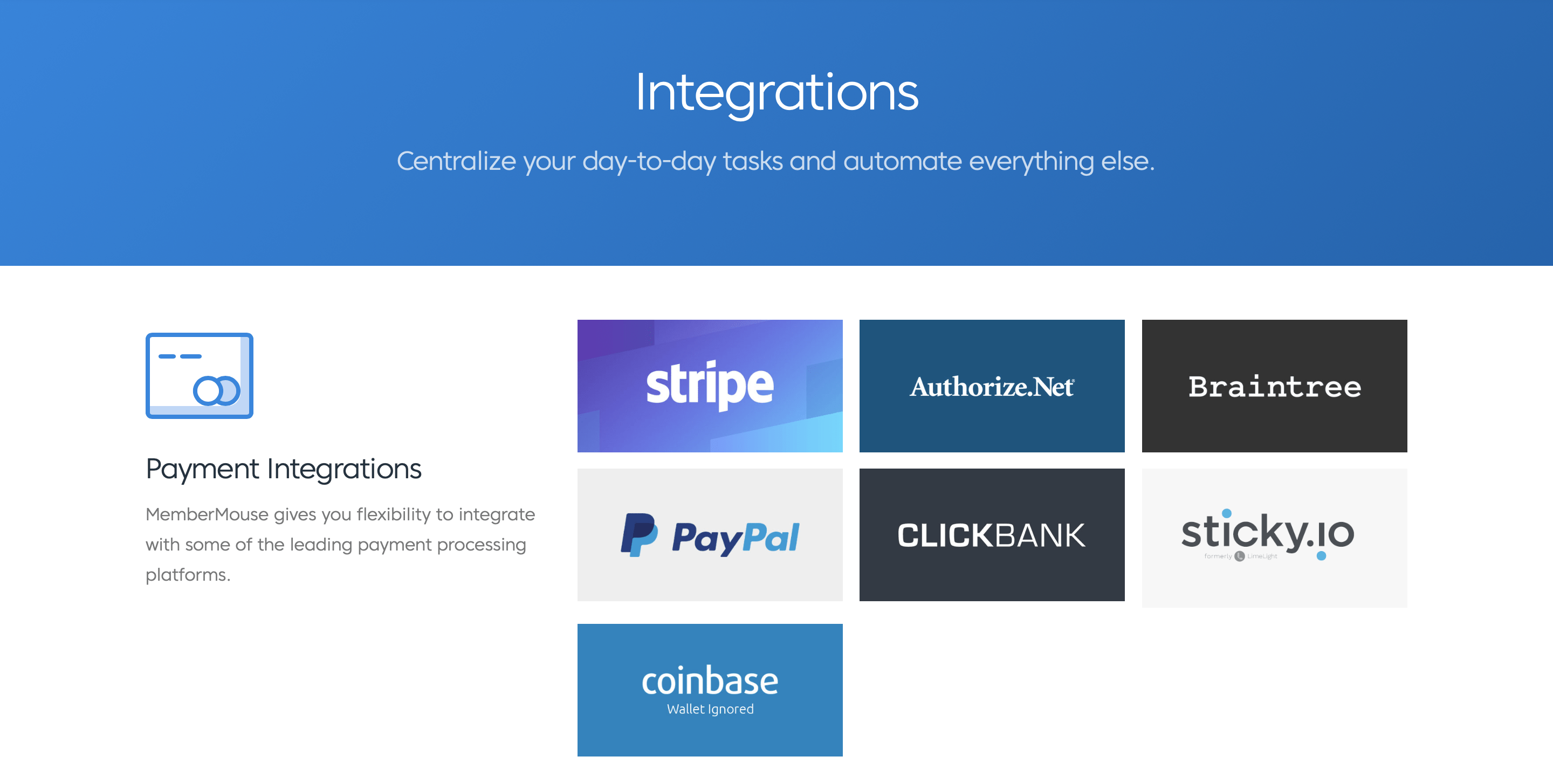 Membermouse Payment Integrations