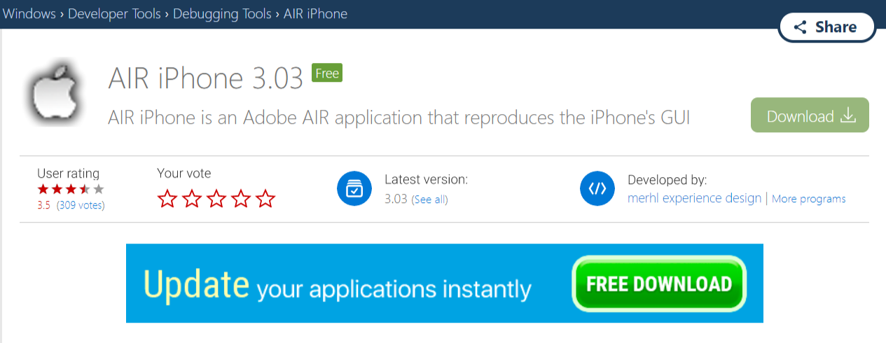 AIR iPhone Emulator - эмуляторы iPhone