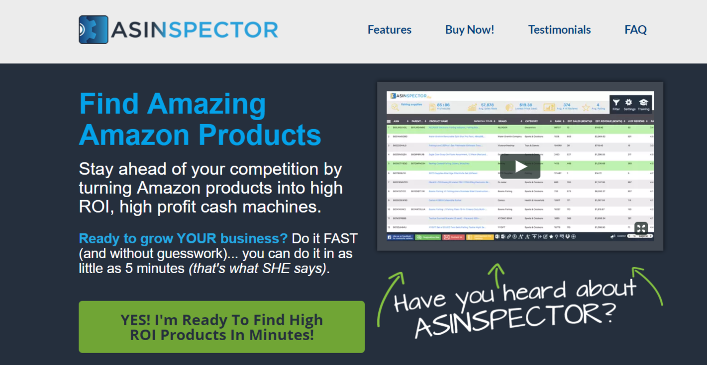 ASINspector Review- Best Tool To Find Wining Amazon Products
