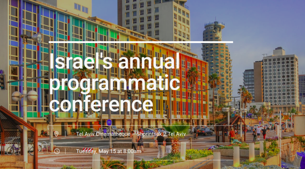 Conférence vidéo programmatique annuelle d'Israël Tel Aviv Israël 15 mai
