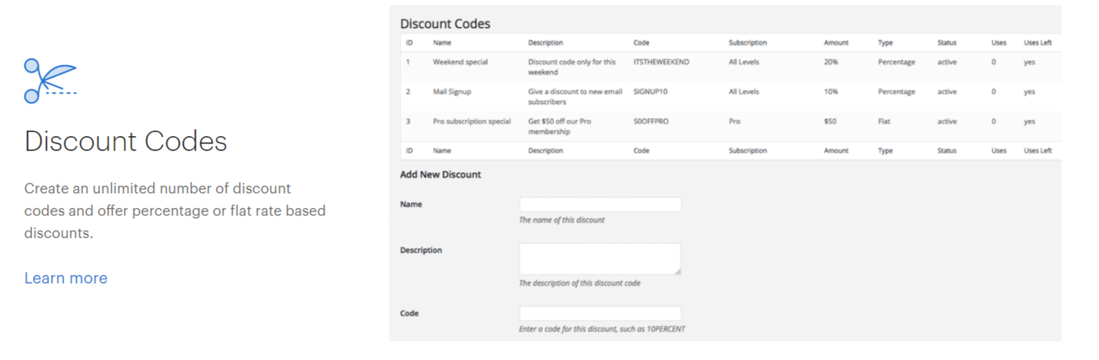 Restrict Content Pro - Creating Coupons Codes