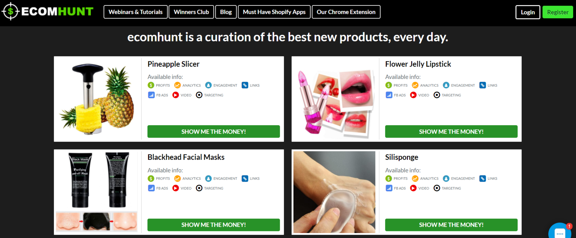 ecomhunt- Finden Sie erfolgreiche Shopify-Produkte