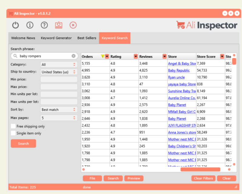 Ali Inspector Review- Keyword Search Tool