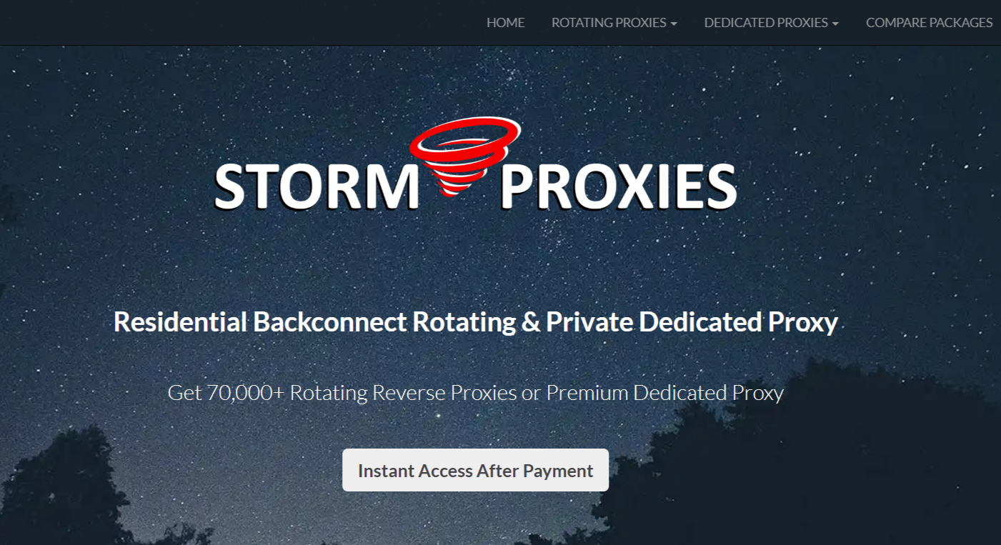 StormProxies- Backconnect Proxies