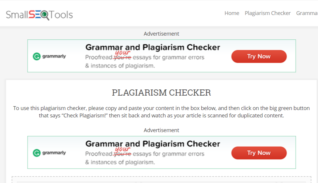Use A Plagiarism Checker- SmallSEOTools