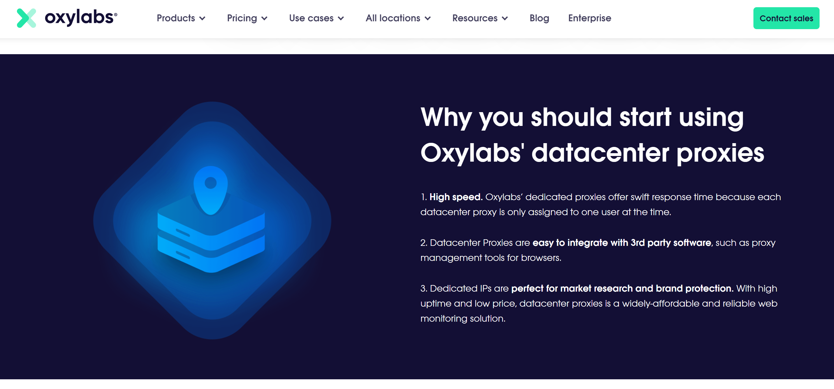 Proxys dédiés Oxylabs