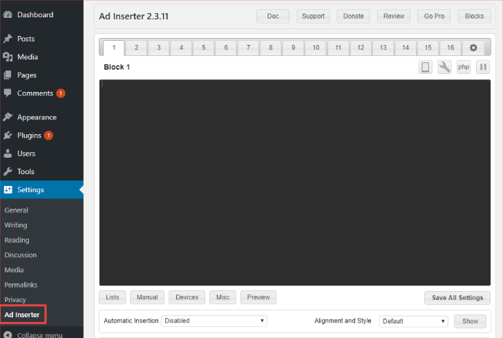 Ad Inserter Review- Create Your Ads Here