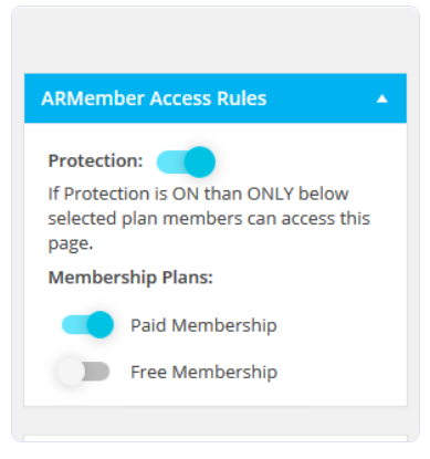 ARMember Review- Access Rules