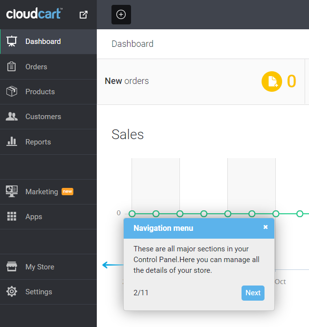 CloudCart Review- Easy Navigation