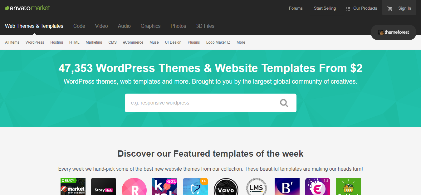 Website Templates from ThemeForest WordPress Themes