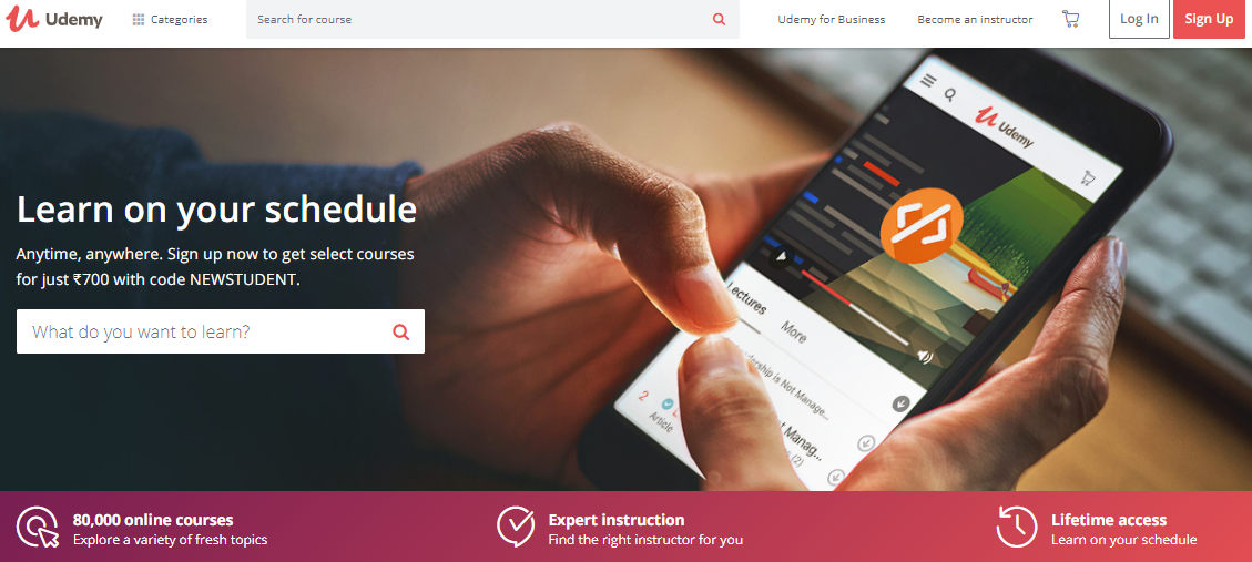 Migliore piattaforma di formazione per corsi online: Udemy