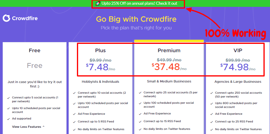 Crowdfire Review With Discount Coupon Codes- Get 25% Off Now