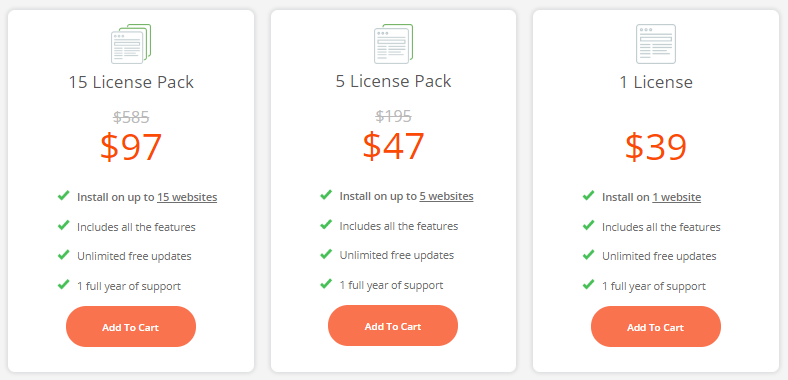 Thrive Clever Widgets Review- Pricing Plans