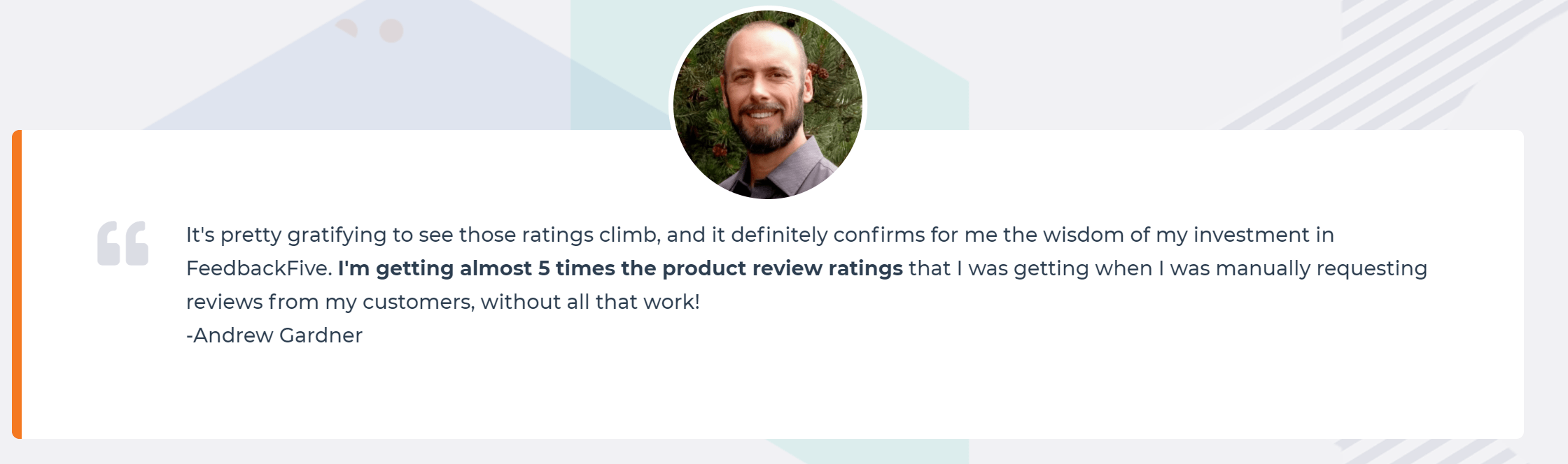 Feedbackfive reviews by customers