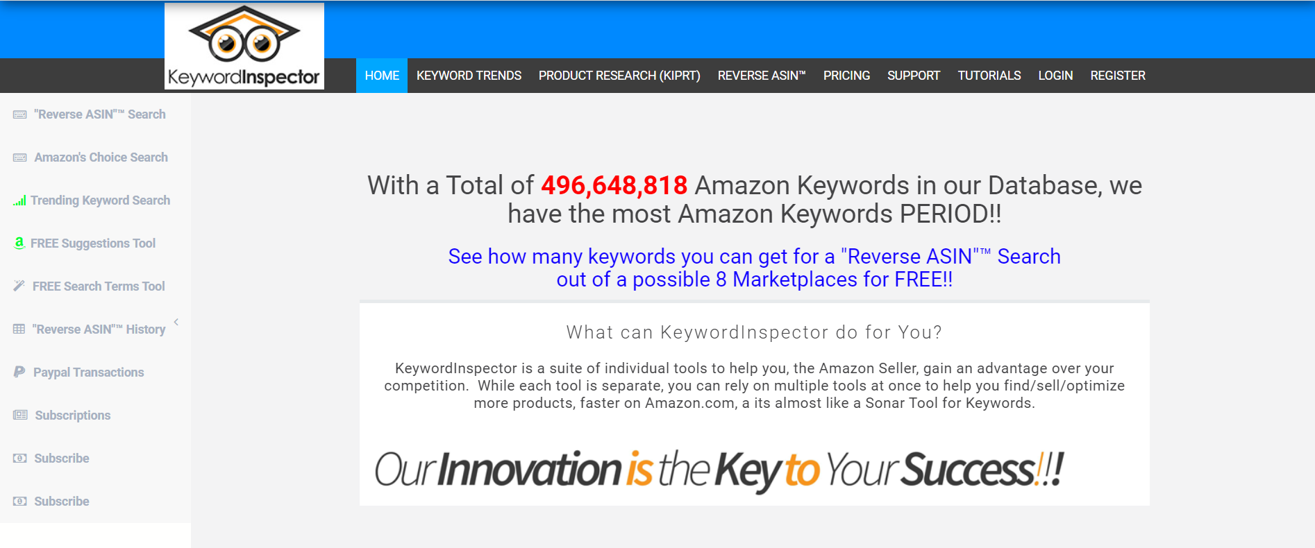 Keyword Inspector - Amazon Keyword Research Tool