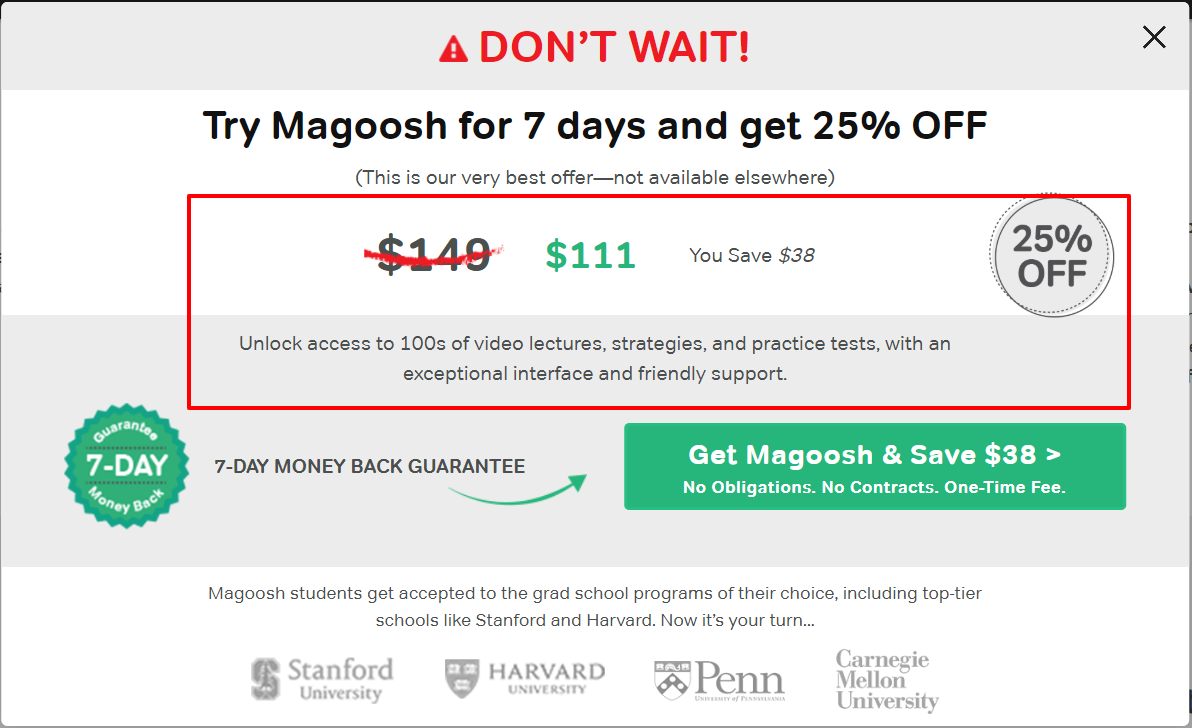 Codes de réduction Magoosh - Offres de préparation GRE en ligne