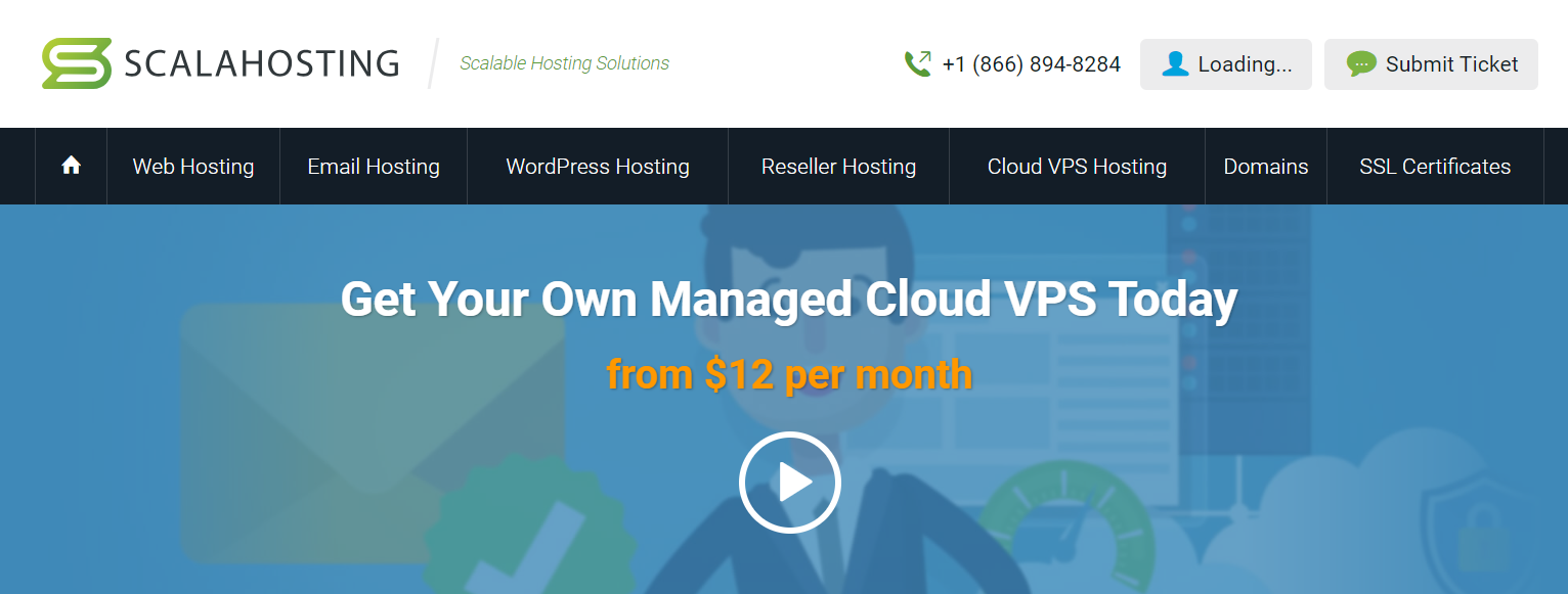 Scala Hosting- Dịch vụ lưu trữ VPS đám mây được quản lý