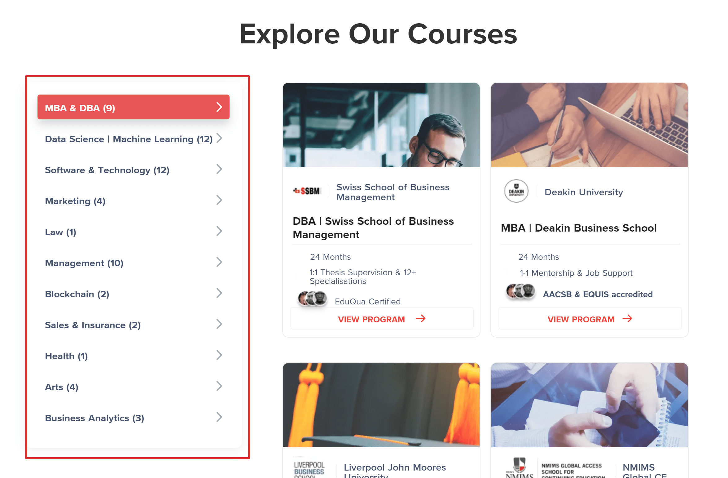 Upgrad courses