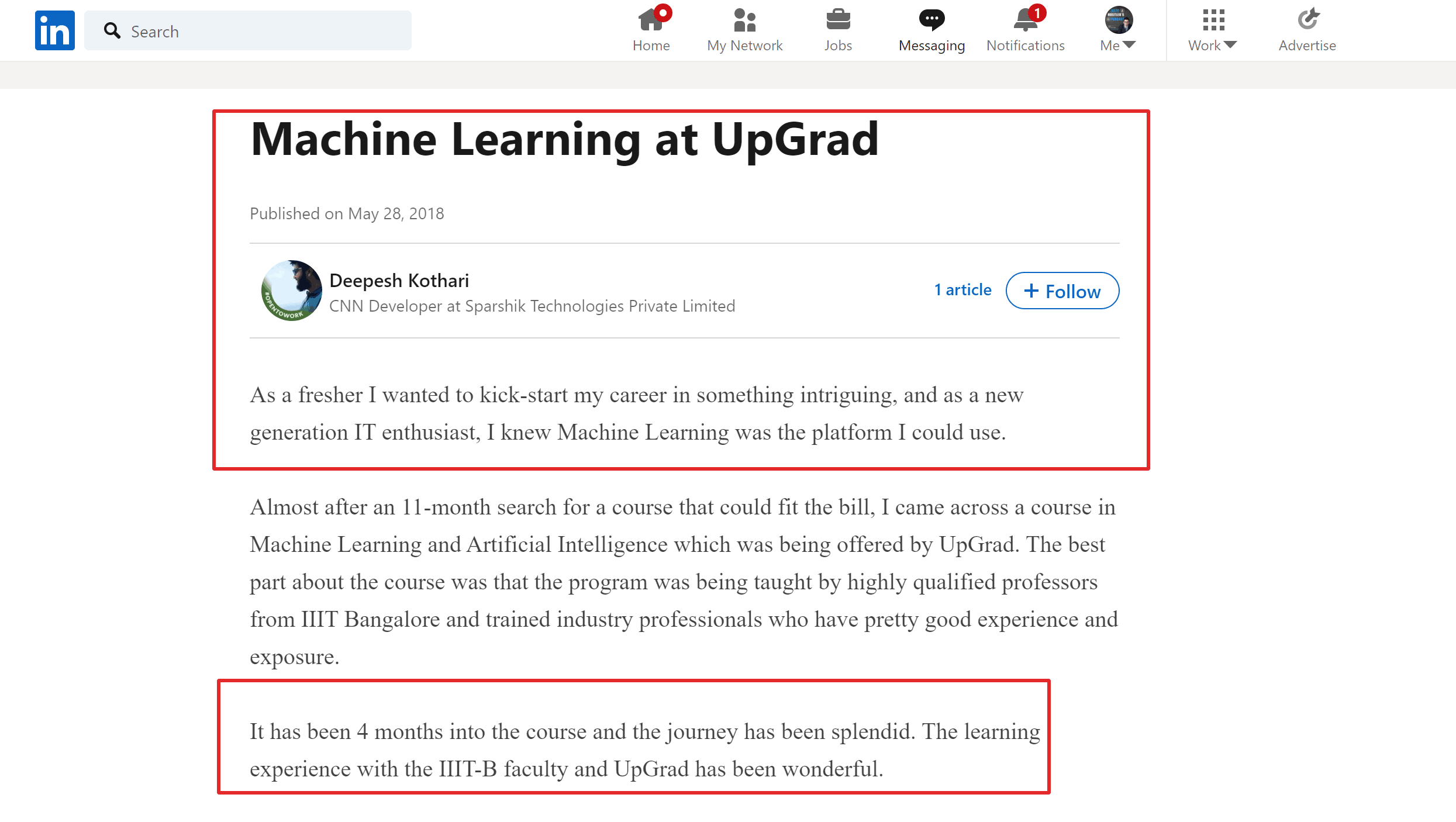 UpGrad Students Review 