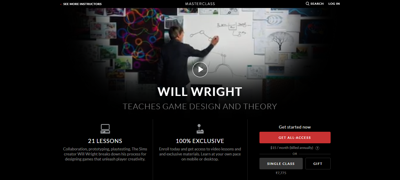 Will Wright MasterClass Review - pricing