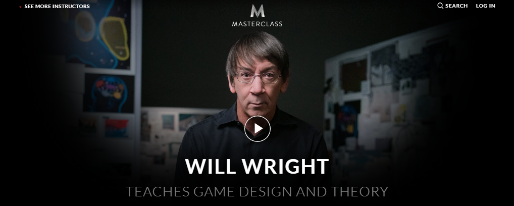 Will Wright MasterClass Review - teach design and theory