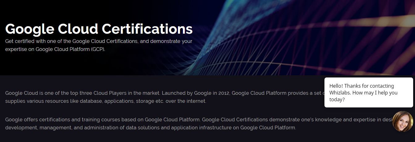 How Whizlabs Online Training Course- Google cloud Certifications