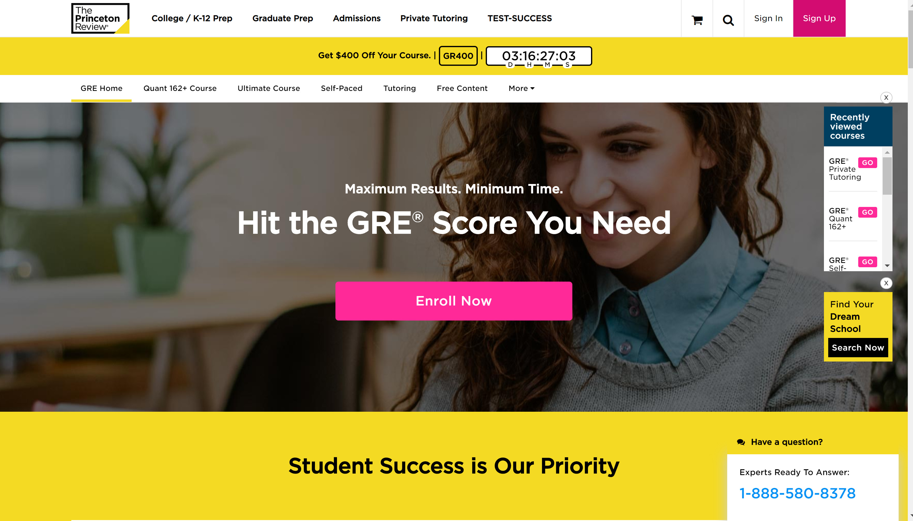 ACT discount - Princeton Review