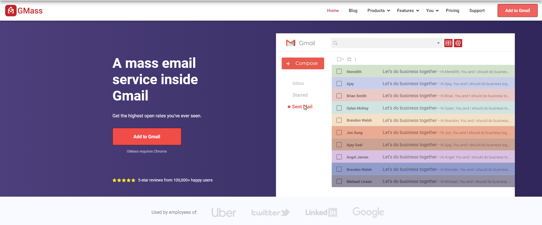GMass - Hợp nhất Thư trong Gmail